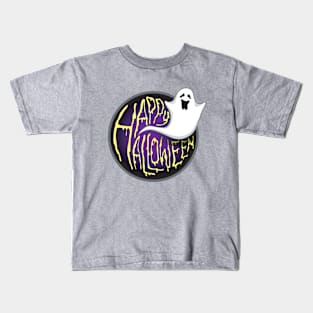 Ghost HAPPY HALLOWEEN Kids T-Shirt